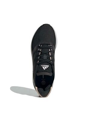 adidas Men's Black Running Shoe with Subtle Pink Accents 904999